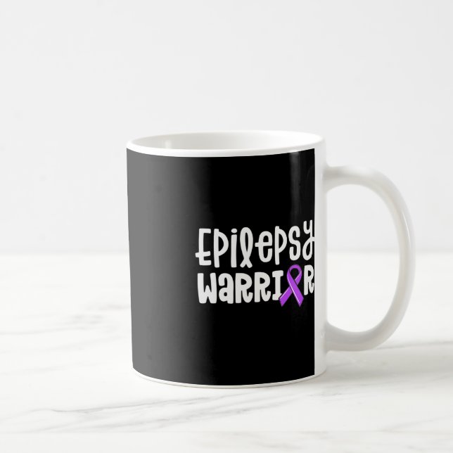 Taza De Café Epilepsy Warrior Kids Purple Ribbon Awareness WWom (Derecha)