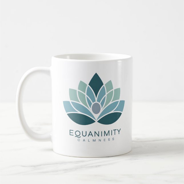 Taza De Café Equanimidad Calmness Lotus Yoga Meditation Mindful (Izquierda)