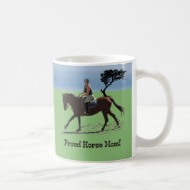 Taza De Café Equestrian orgulloso lindo de la mamá del caballo