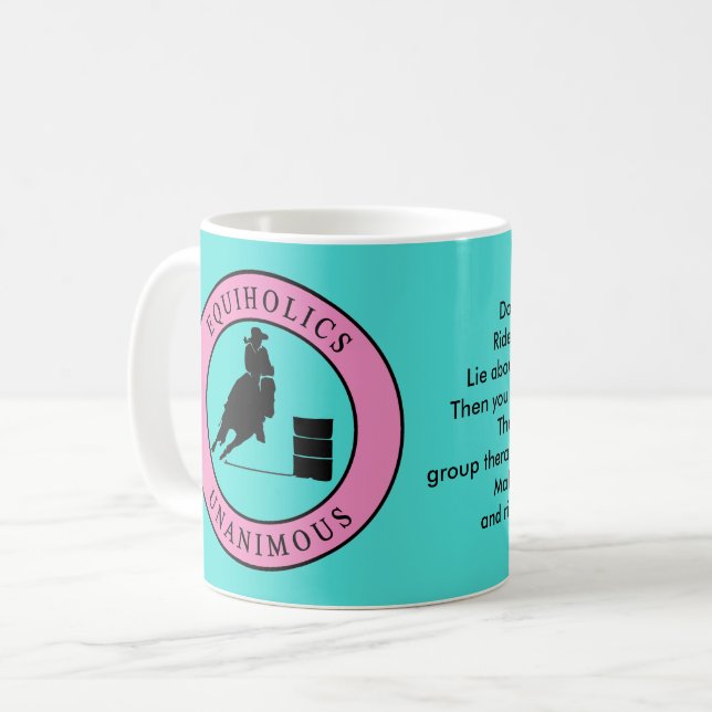 Taza De Café Equiholic Unanime Barrel Racer (Anverso izquierdo)