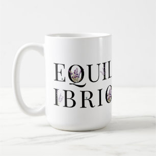 Taza De Café Equilibrio (con fiori viola; Italiano)