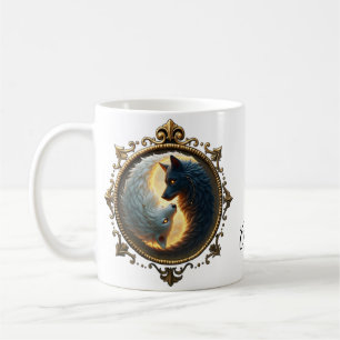 Taza De Café Equilibrio Lunar – Donde las Sombras Abrazan la Lu