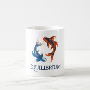 Taza De Café Equilibrio: símbolo japonés de koi de balance