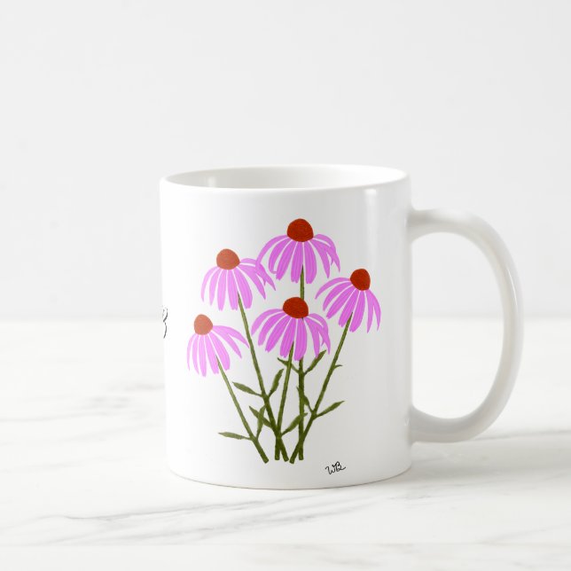 Taza De Café Equináceas púrpuras (Derecha)