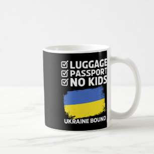 Taza De Café Equipaje para Ucrania Vacaciones de viaje ucranian