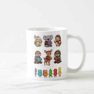 Taza De Café Equipo Animal Regreso a la Escuela PNG   Niños Map