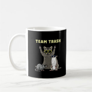Taza De Café Equipo Basura Zarigüeya Mapache Rata, Animales Div