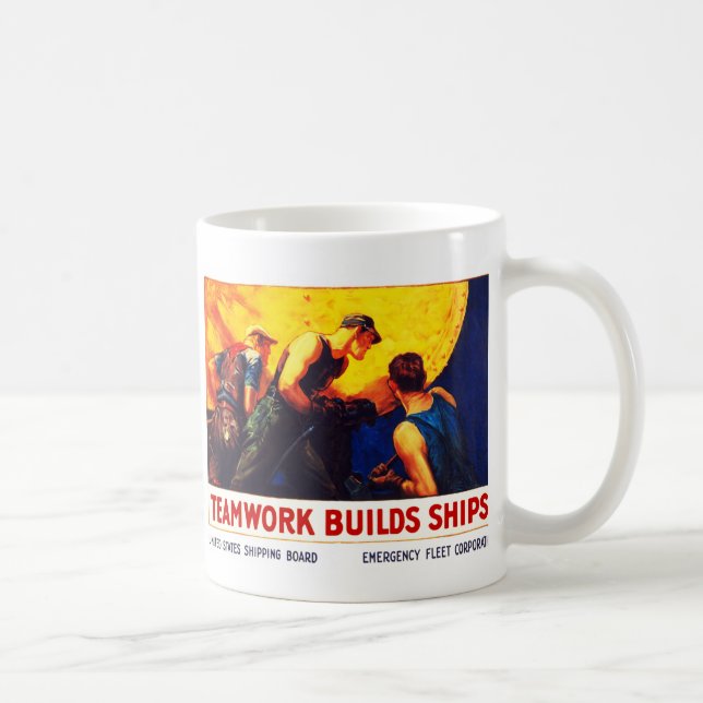 Taza De Café Equipo construye buques (Derecha)