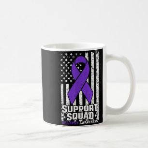 Taza De Café Equipo de apoyo bandera estadounidense púrpura epi