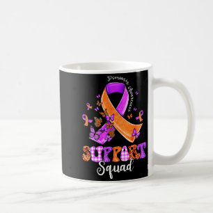 Taza De Café Equipo de Apoyo Naranja Cinta Morada Conciencia Ps