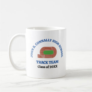 Taza De Café Equipo de atletismo de la escuela secundaria Blue