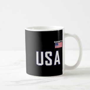 Taza De Café Equipo de bádminton de la bandera de EE. UU. Equip