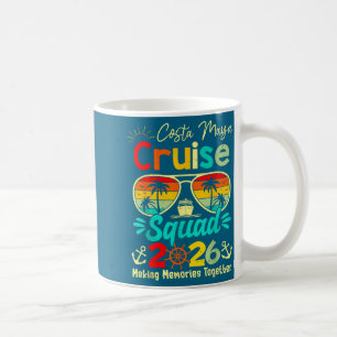 Taza De Café Equipo de crucero vintage Costa-maya 2026 Barco de