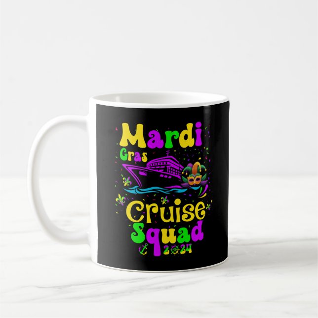 Taza De Café equipo de cruceros mardi gras 2024 Family Matching (Izquierda)