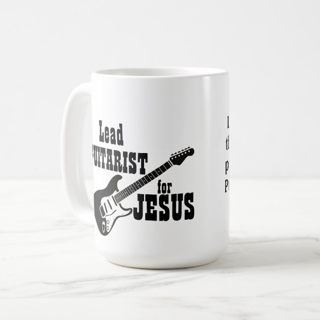 Taza De Café Equipo De Culto Mug Guitarista Por Jesús (Anverso izquierdo)