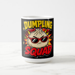 Taza De Café Equipo de Dumplings Retro Cómic Pop Art Foodie Dim
