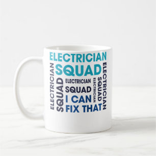Taza De Café Equipo de Electricista Voltaje Electro Trabajador