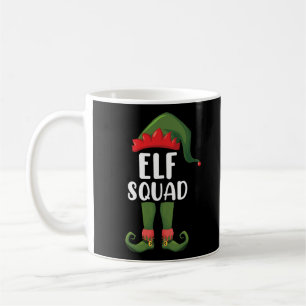 Taza De Café Equipo de elfos divertido familiar Navidad 
