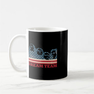 Taza De Café Equipo de ensueño del Monte Rushmore Bandera Patri