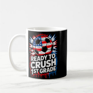 Taza De Café Equipo de fútbol de primer grado americano bandera