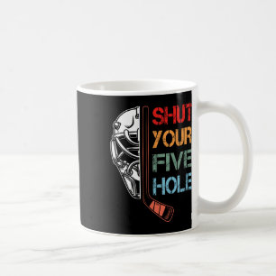 Taza De Café Equipo de Hockey Vintage Retro Cierra Tu Agujero d