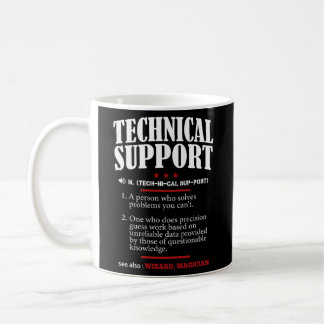 Taza De Café Equipo de ingenieros de definición de soporte técn