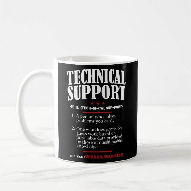 Taza De Café Equipo de ingenieros de definición de soporte técn (Izquierda)