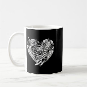 Taza De Café Equipo de jugador de hockey forma de corazón amor