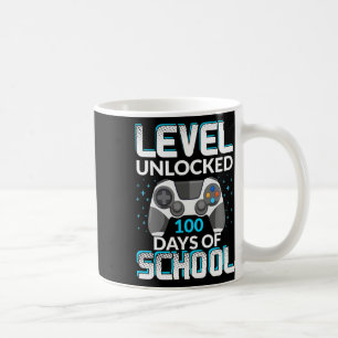 Taza De Café Equipo de jugador nerd desbloqueado nivel 100 días