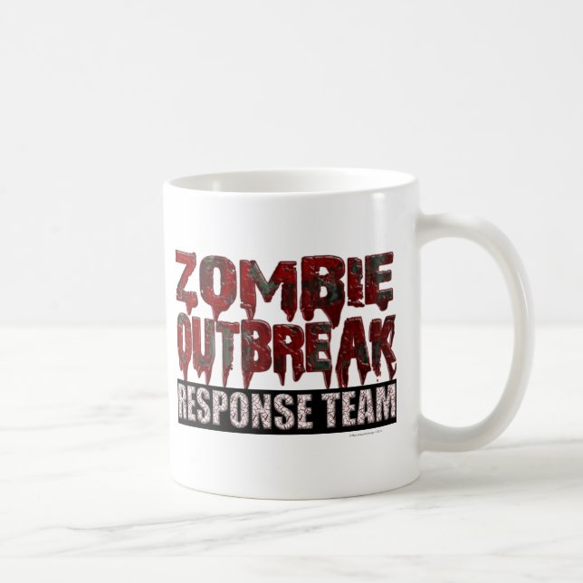 Taza De Café Equipo de la respuesta del brote del zombi (Derecha)