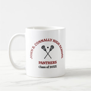 Taza De Café Equipo de Lacrosse de la Escuela Secundaria Maroon
