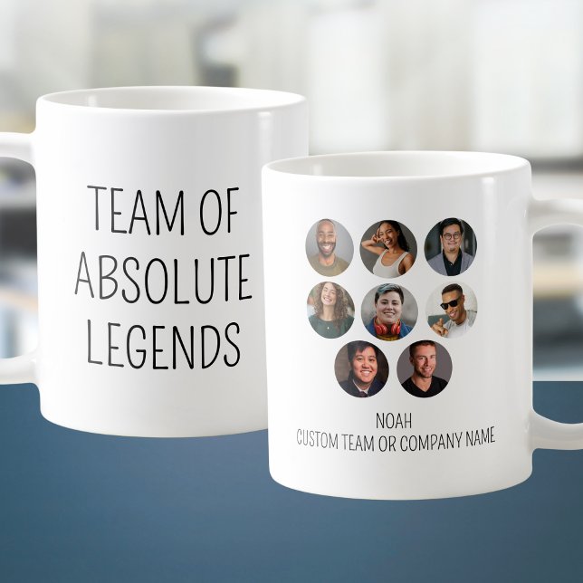 Taza De Café Equipo De Leyendas Absolutas 8 Oficina De Trabajad (Team Of Absolute Legends 8 Photo Coworker Office Coffee Mug
)