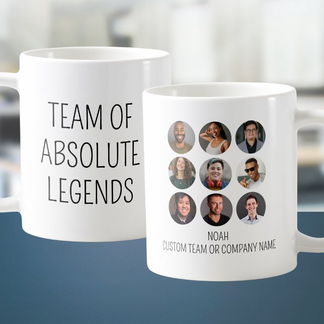 Taza De Café Equipo De Leyendas Absolutas 9 Oficina De Coworker (Team Of Absolute Legends 9 Photo Coworker Office Coffee Mug
)