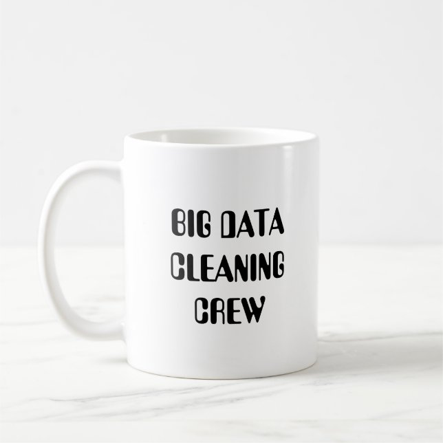 Taza De Café Equipo de limpieza grande de datos (Izquierda)
