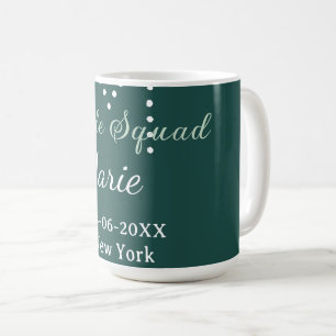 Taza De Café Equipo de novia agregar nombre monograma dama de h
