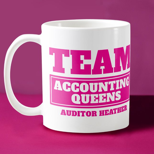 Taza De Café Equipo de personalización rosa de equipo y taquill (Subido por el creador)
