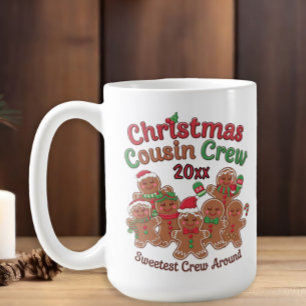 Taza De Café Equipo de primos de Navidad Gingerbread Año