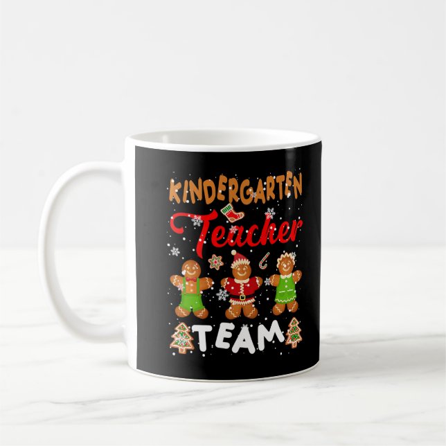 Taza De Café Equipo de profesores de KIndergarten Xmas Gingerbr (Izquierda)