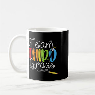 Taza De Café Equipo de regreso a la escuela de tercer grado 3er