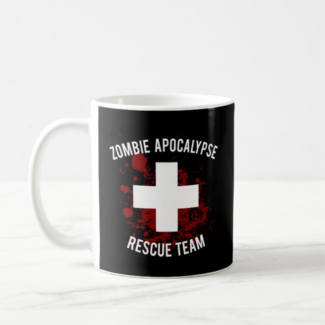 Taza De Café Equipo de rescate de apocalipsis zombi (Izquierda)