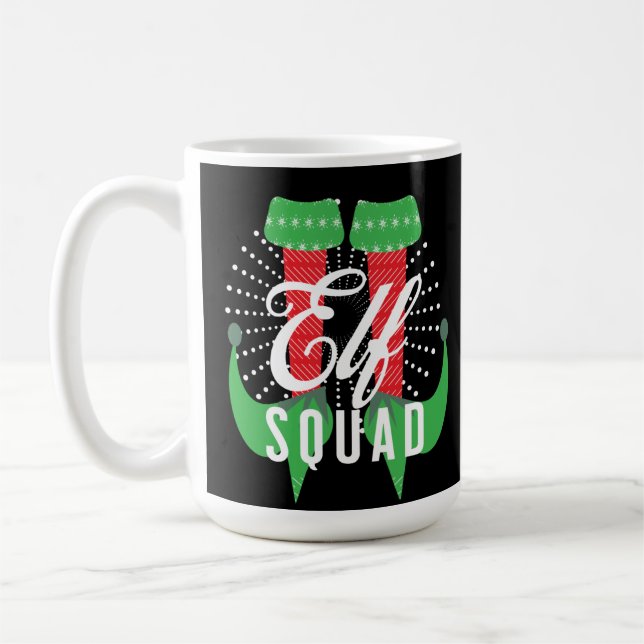 Taza De Café Equipo de Tacones de Duende Navidad Fiesta Navideñ (Izquierda)