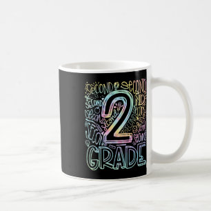 Taza De Café Equipo de tipografía de segundo grado Tie Dye Té d