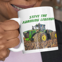 Taza De Café Equipo de Tractor de Leyenda Agrícola Personalizad