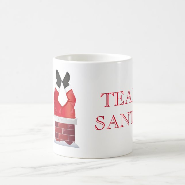 Taza De Café Equipo de vacaciones Santa Coffee Mug (Centro)