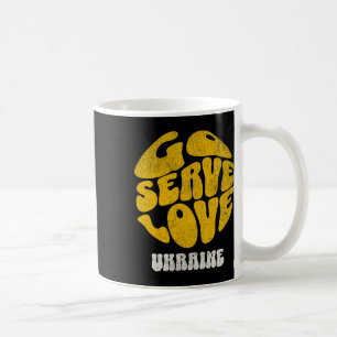 Taza De Café Equipo de viaje de misión Go Serve Love Ucrania