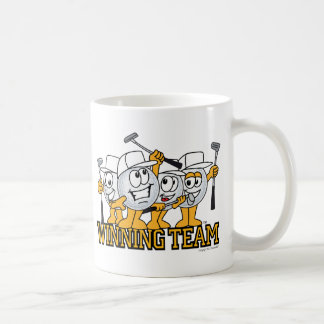 Taza De Café Equipo del golf que gana en despegue en tiempo