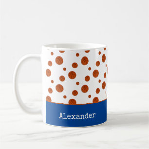 Taza De Café Equipo Deportivo de Baloncesto Azul Personalizado