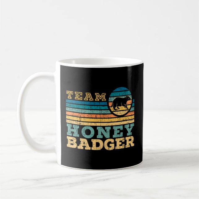 Taza De Café Equipo Honey Badger Fearless Animal Ratel Valiente (Izquierda)