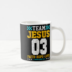 Taza De Café Equipo Jesús 03 Fe Esperanza Amor Biblia Cristiana