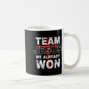 Taza De Café Equipo Jesús Ya Ganamos Cruz De Fe Cristiana